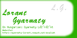 lorant gyarmaty business card